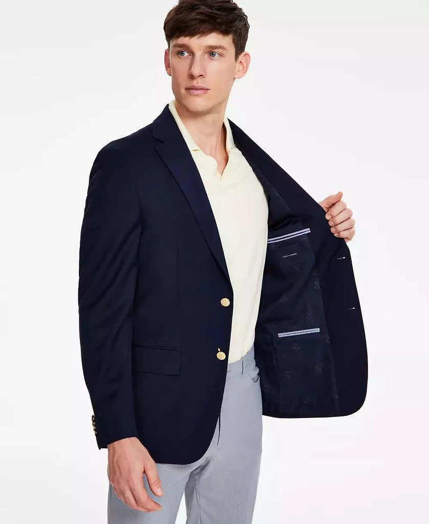 Tommy Hilfiger Men's Modern-Fit Solid Navy Blazer 6