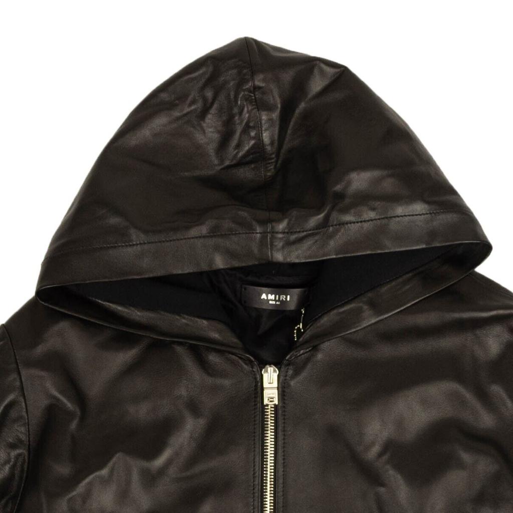 AMIRI Black Leather Hoodie