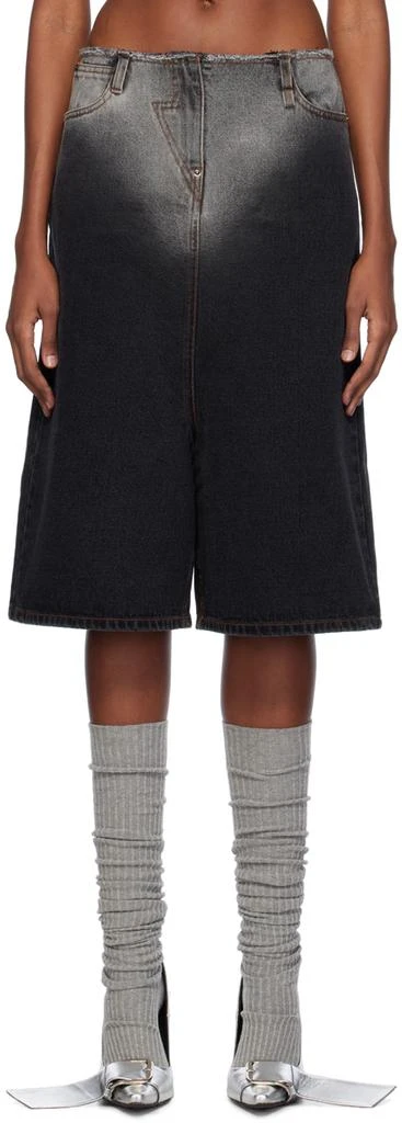 pushBUTTON Black Five-Pocket Denim Shorts 1