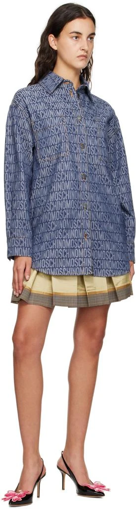 Moschino Blue All Over Denim Shirt 4