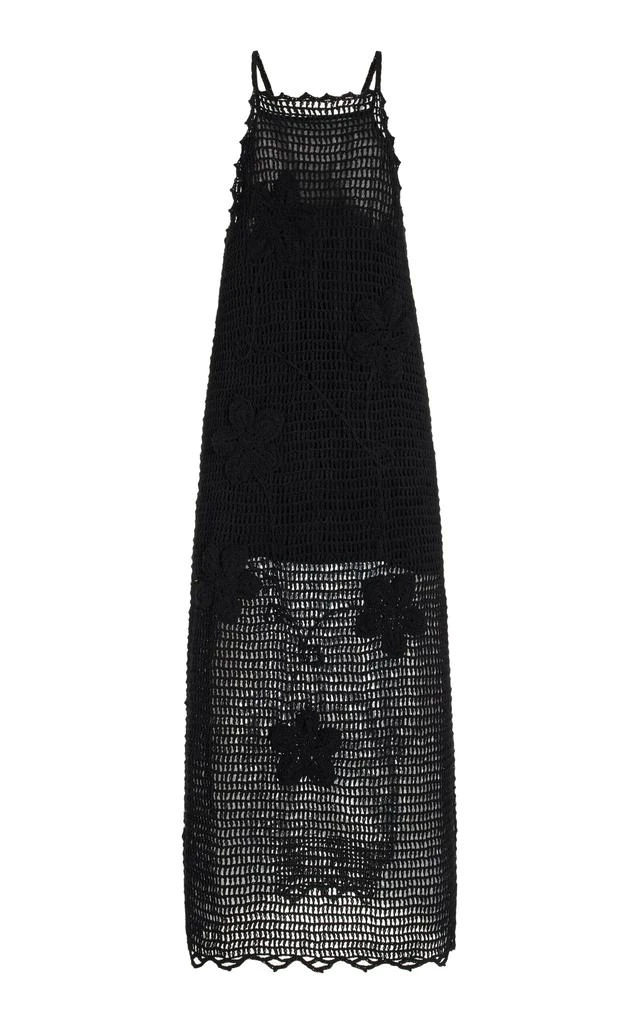 All That Remains All That Remains - Exclusive Adelaide Crocheted Cotton Maxi Dress - Black - AU 12 - Moda Operandi 1