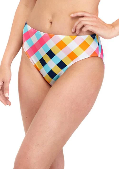 Crown & Ivy™ Ivy Throwback Tartan High Waist Swim Bottoms 1