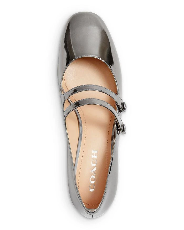 Coach Women's Angelina Metallic Leather Mary Jane Pumps 3