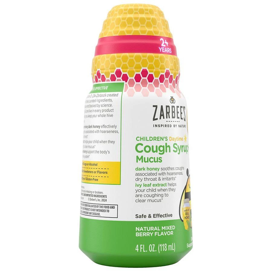 ZarBee's Naturals Children's Daytime Cough Syrup+ Mucus Natural Mixed Berry 4