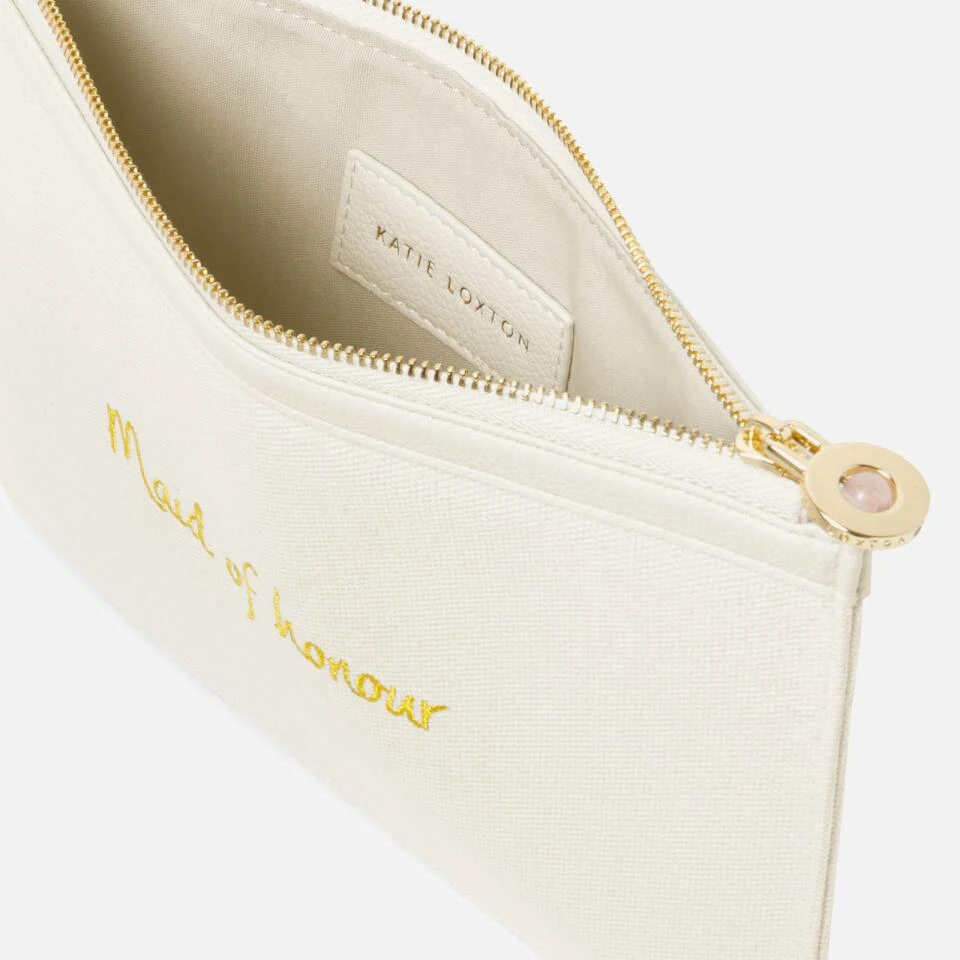 Katie Loxton Katie Loxton Bridal Embroidered Maid of Honour Canvas Pouch 2