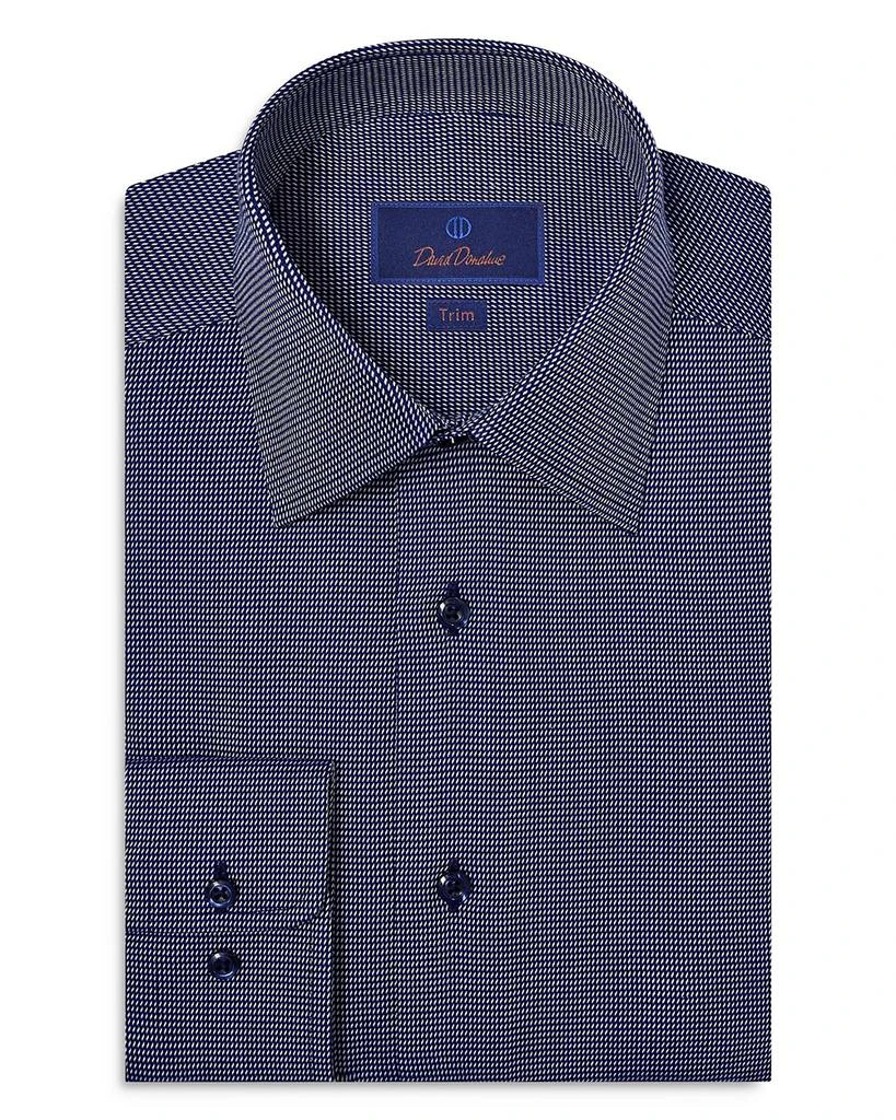 David Donahue Trim Fit Textured Twill Dress Shirt 1