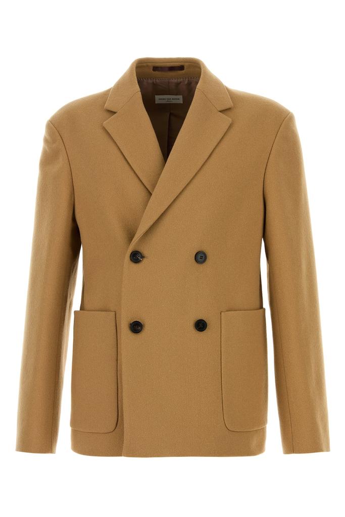 Dries Van Noten Camel wool blend Barleys blazer