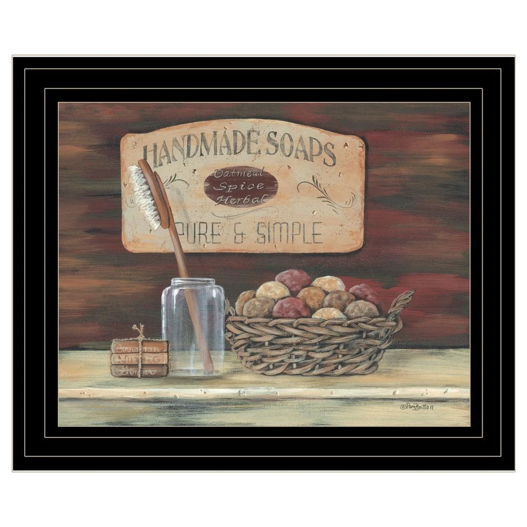 Hivvago HANDMADE SOAPS 3 Black Framed Print Bathroom Wall Art