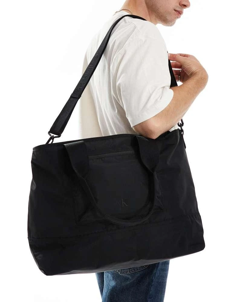 Calvin Klein Calvin Klein Jeans large nylon tote bag in black 4