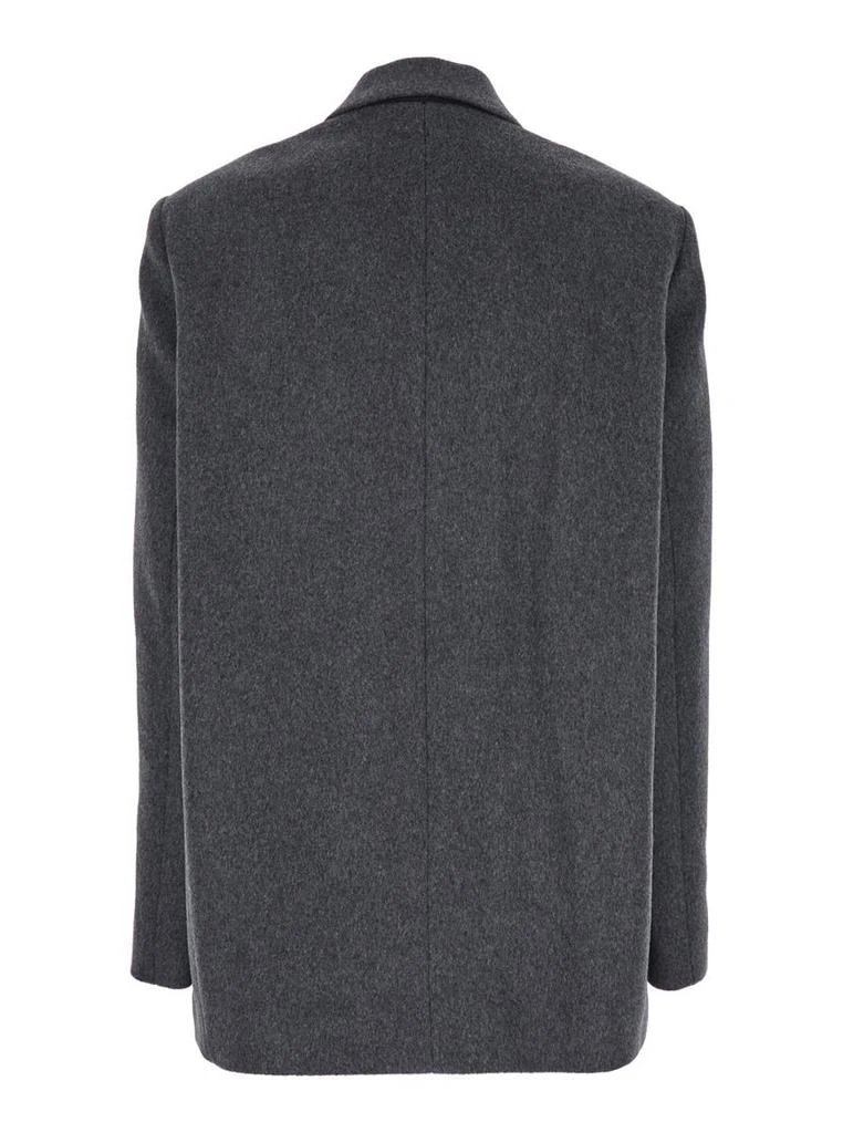 Rohe Grey Double-Breasted Jacket With Notched Revers In Wool Blend Woman 2
