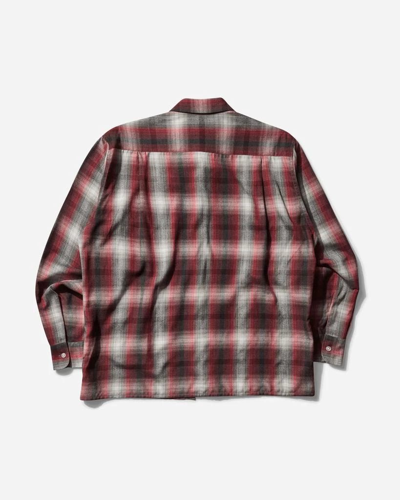 Wacko Maria Men's Regular Collar Shirt  (Type-5) Red 2