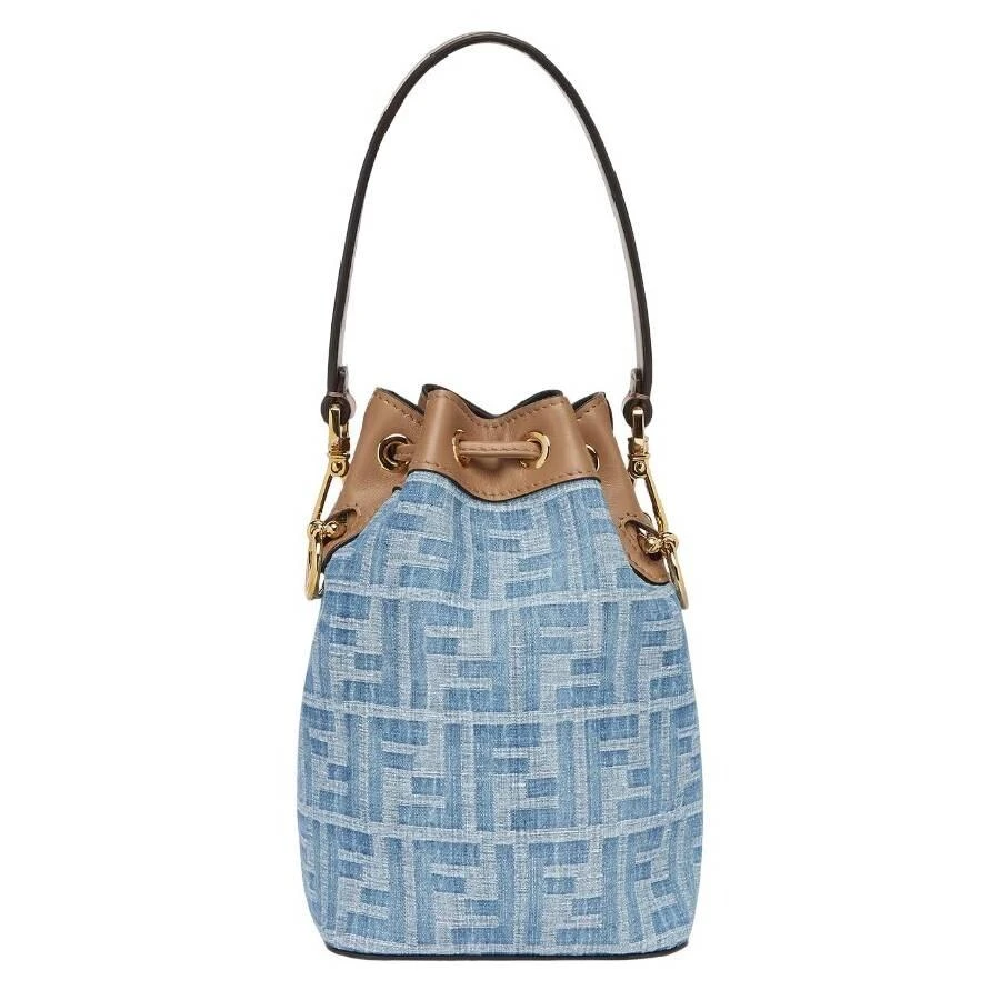 Fendi Mon Tresor FF Denim Mini Bucket Bag 2