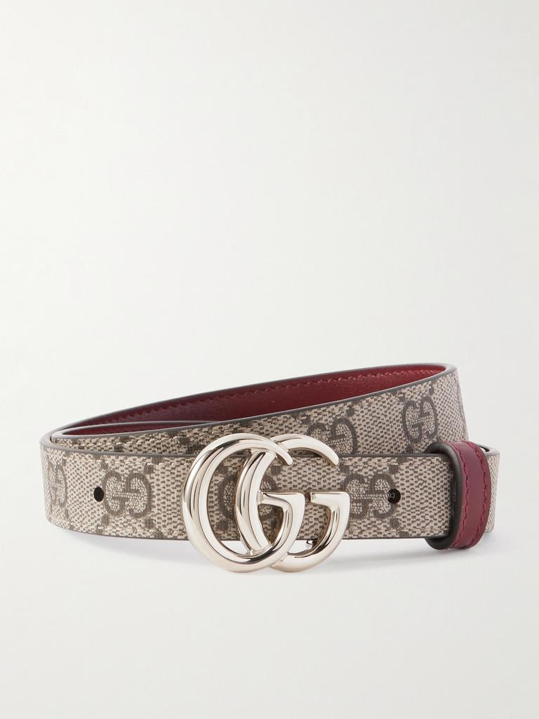 Gucci GG MILANO ROSSO ANCORA LEATHER BELT - Belts - Compare