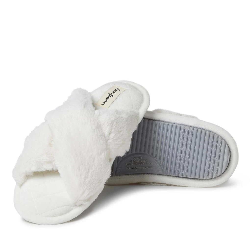 Dear Foams Womens Jessica Furry Crossband Slide 2