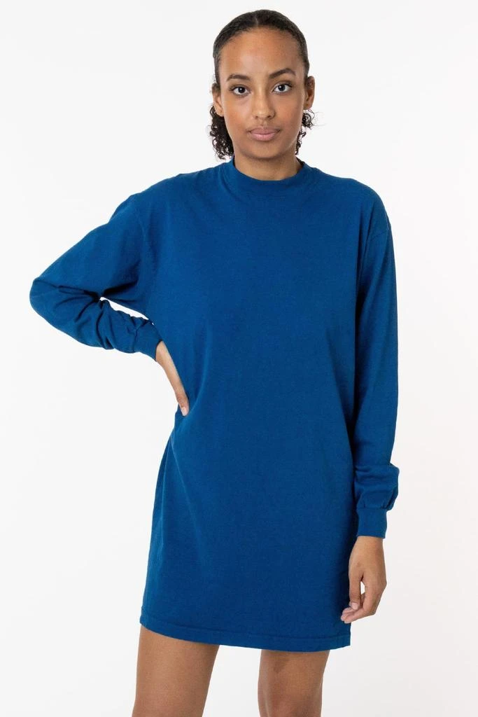 Los Angeles Apparel 1837GD - Long Sleeve Garment Dye Mockneck Dress 12