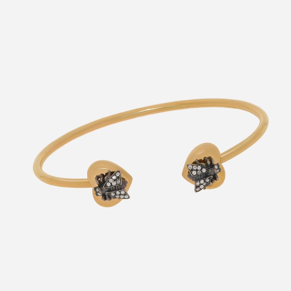 Gucci Gucci Le Marche Des Merveilles 18K Yellow Gold and Sterling Silver, Diamond Cuff Bracelet YBA433753001017
