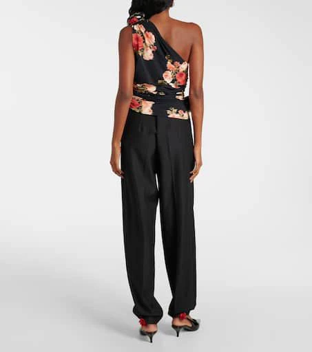 Magda Butrym Floral ruched one-shoulder top 3