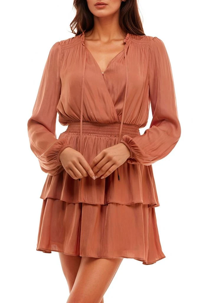 Socialite Long Sleeve Tiered Minidress 4