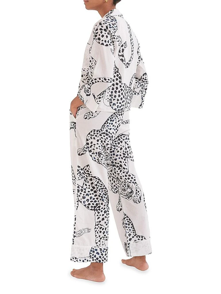 Desmond & Dempsey Jaguar Print Boxy Pajama Set 3