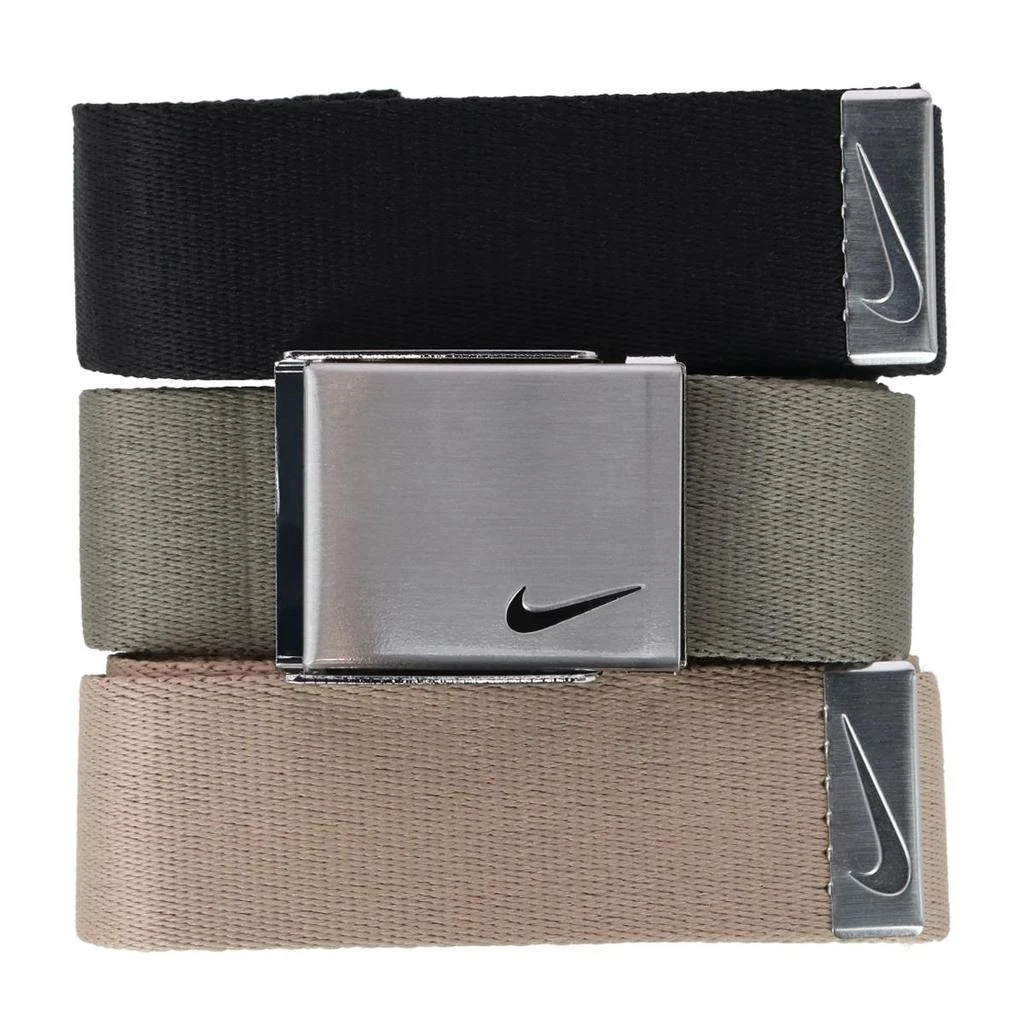 NIKE Men's 3-in-1 Web Belt Pack with Silver Buckle 1