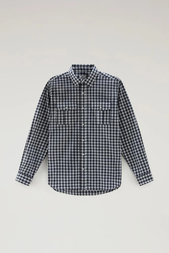 Woolrich Pure Cotton Checked Shirt - Men - Blue 1