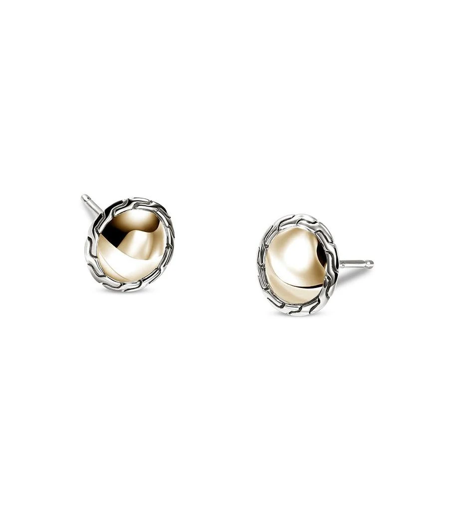 John Hardy 14K Yellow Gold & Sterling Silver JH Essentials Stud Earrings 3