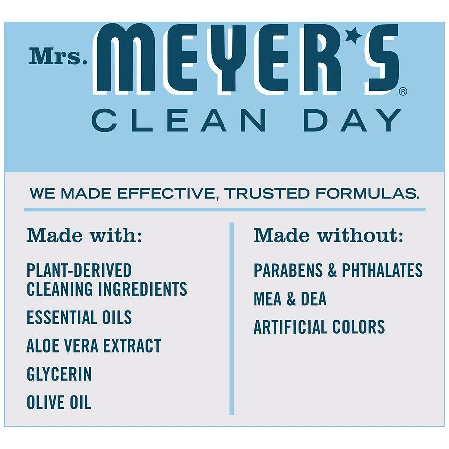 Mrs. Meyer's Clean Day Liquid Hand Soap Refill Rain Water 3