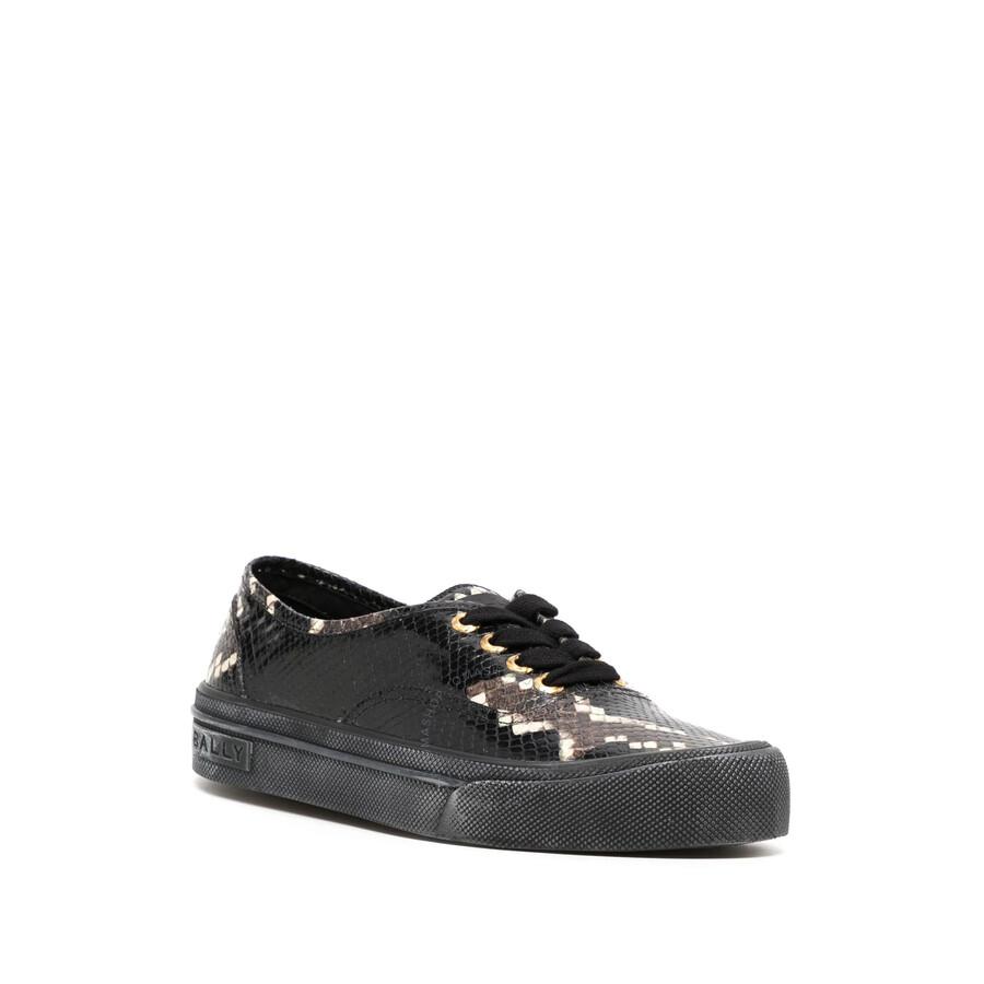 Bally Lyder Snakeskin-Effect Low-Top Sneakers - Casual Shoes