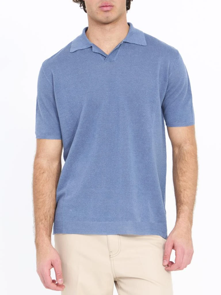 ROBERTO COLLINA Linen polo shirt 2