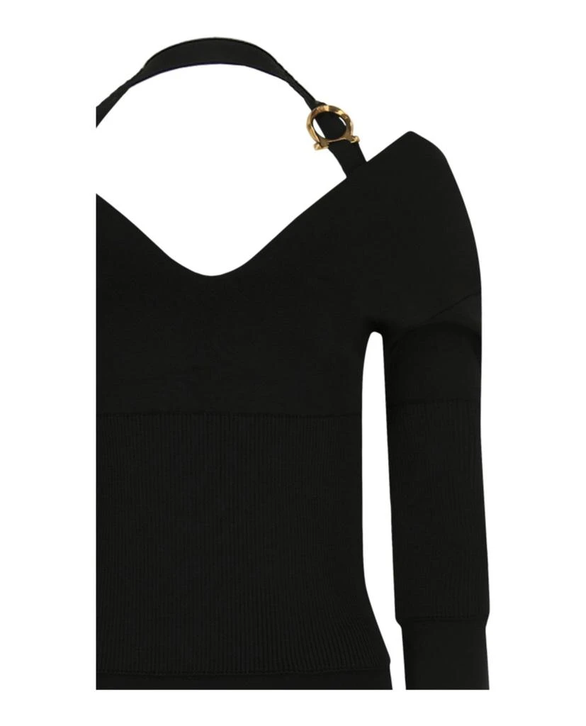 Salvatore Ferragamo V-Neck Long Sleeve Bodysuit 3