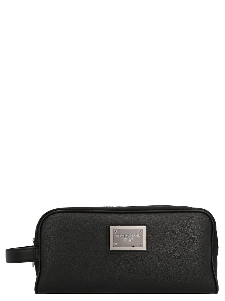 Dolce & Gabbana Dolce & Gabbana Logo Plaque Toiletry Bag 1