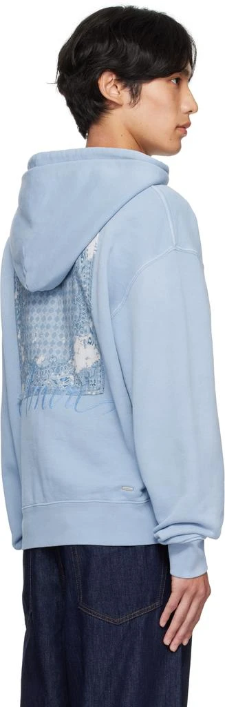 AMIRI Blue Bleach Bandana OS Hoodie 3