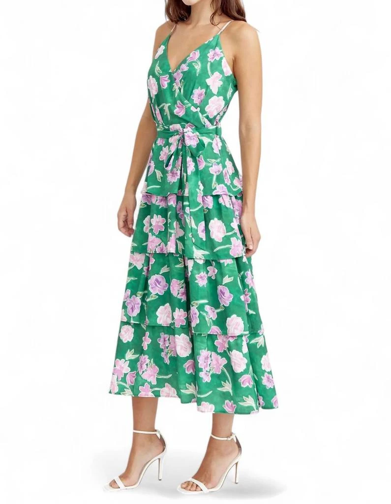 green emerald velvet dress Adelyn Rae Mint Strapless Dress main image 0