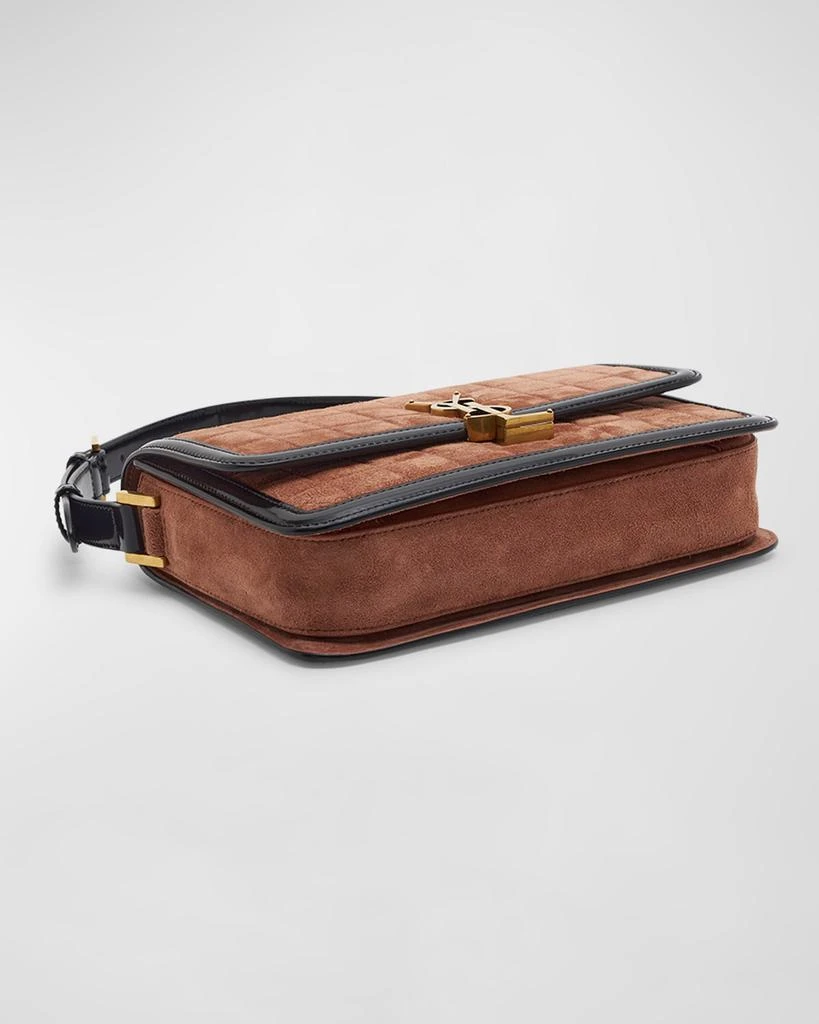 Yves Saint Laurent Solferino Medium YSL Crossbody Bag in Quilted Suede And Spazzolato Leather 7