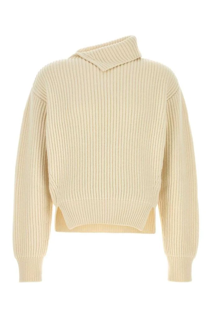 Jil Sander Jil Sander Asymmetric Neck Ribbed Jumper from Cettire