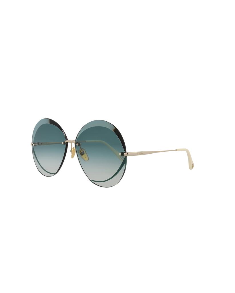 Chloé Round-Frame Metal Sunglasses