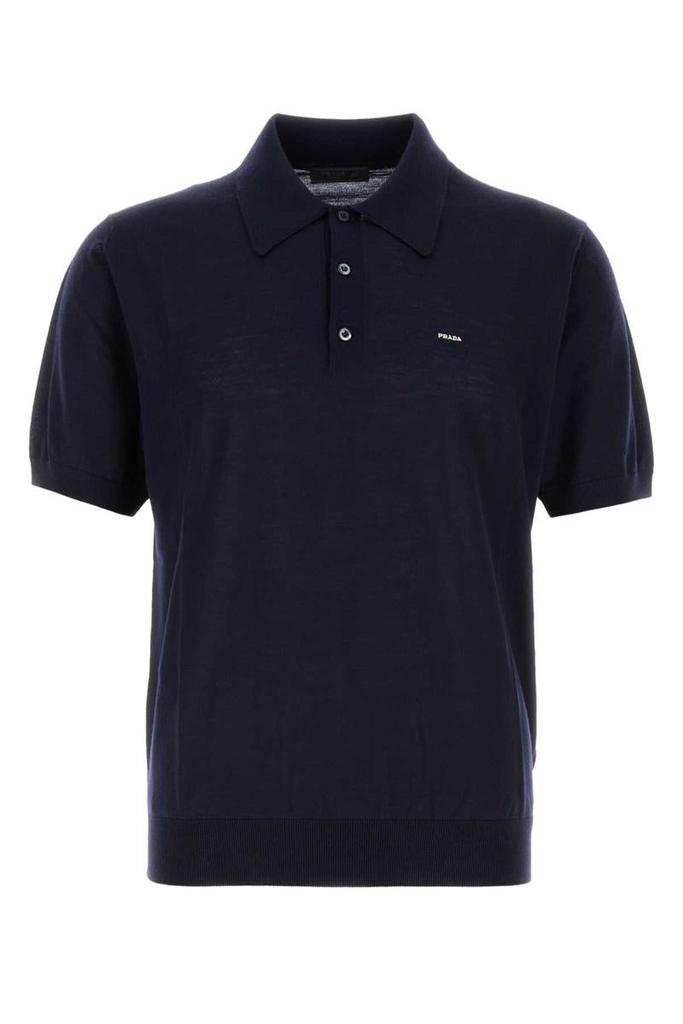 Prada Logo Embroidered Short Sleeved Polo Shirt – On Sale