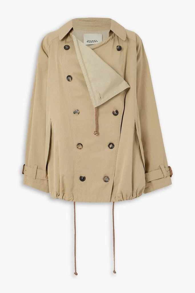 ISABEL MARANT Dusika double breasted cotton twill trench coat Coats