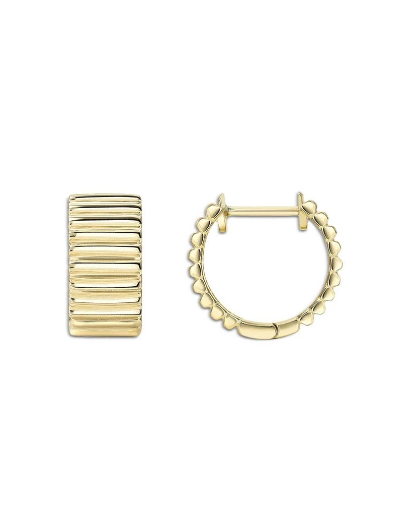 Zoe Lev 14K Yellow Gold Huggie Hoop Earrings 1