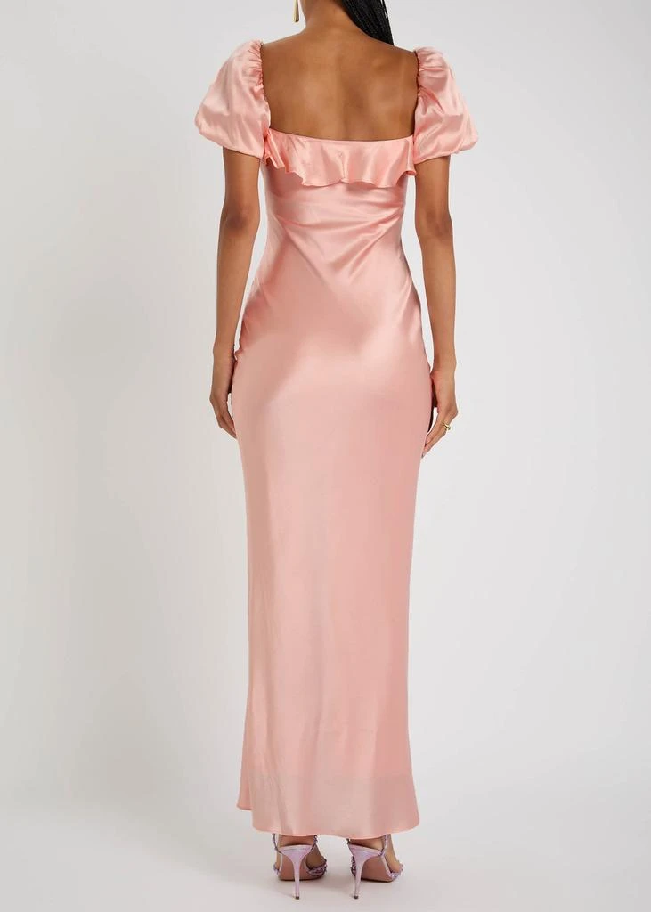 Eden ruffled stretch-satin maxi dress  On Sale Now with Up to 50% Off |  Discover Exclusive Deals & Savings at BeyondStyle  Authentic DE LA VALI  promotions/golden week|wedding shop|promotions/singles day|womens|womens/ clothing/event dressing ...