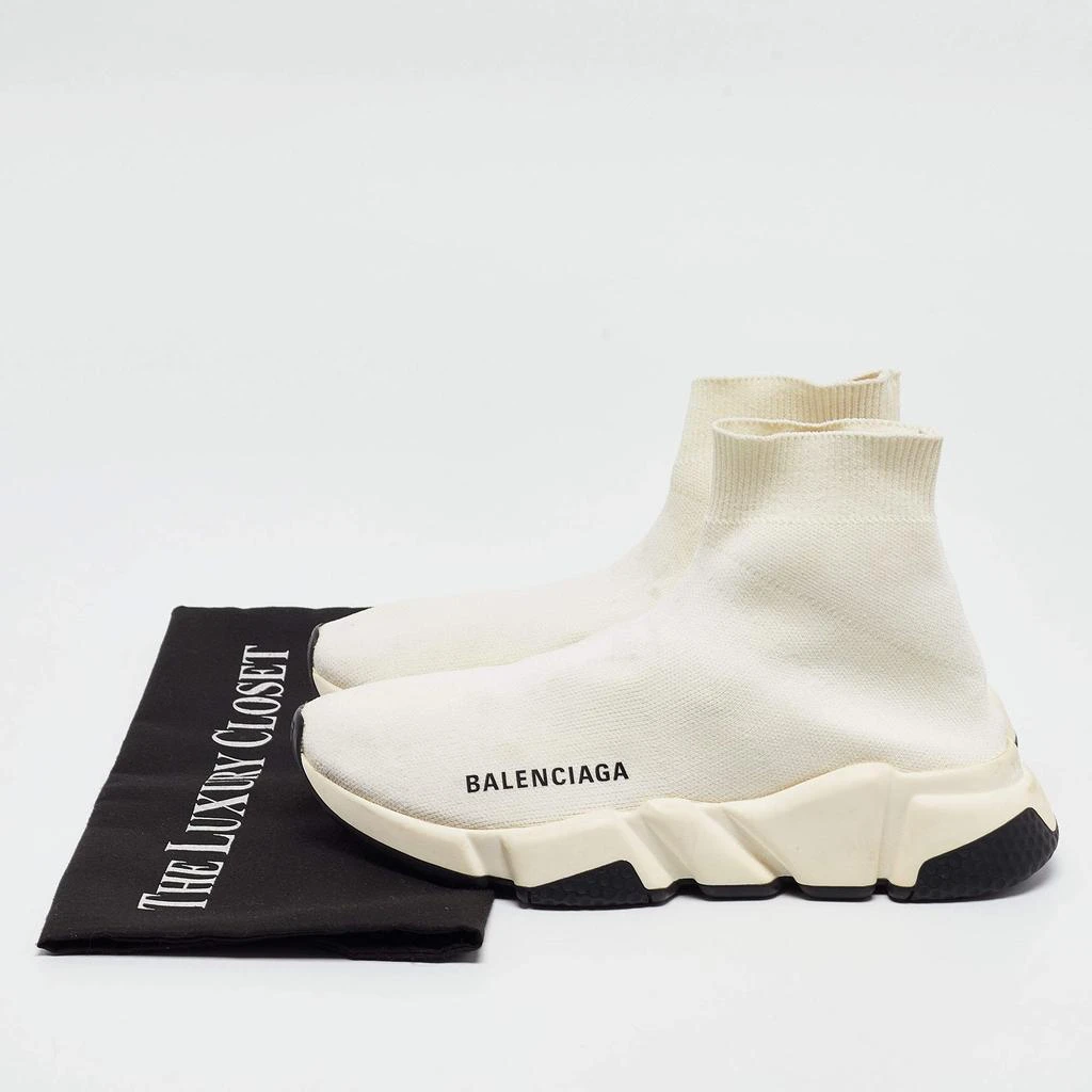 Balenciaga Balenciaga Off White Knit Fabric Speed Trainer Sneakers Size 35 9
