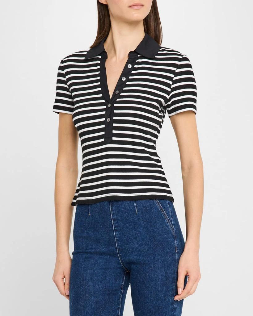 VERONICA BEARD Kearney Short-Sleeve Polo Tee 4