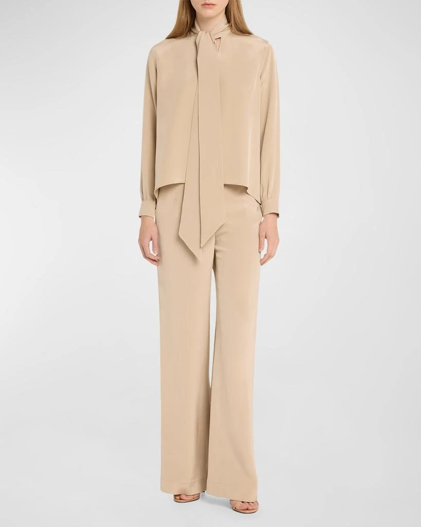 Libertine Fawn Wide-Leg Silk Trousers 3