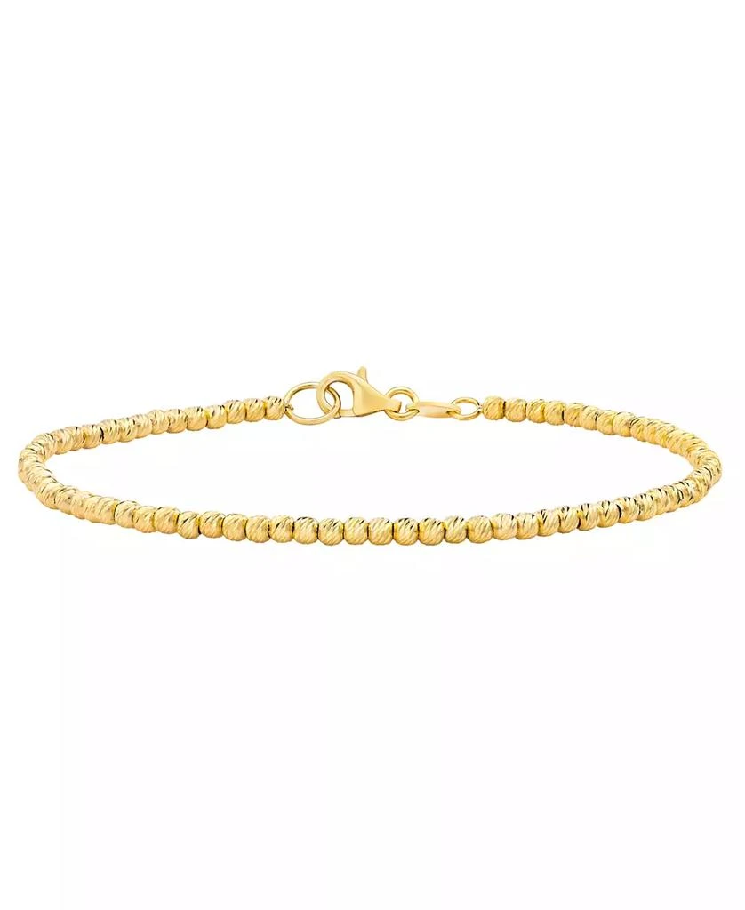 Italian Gold Beaded Bracelet in 14k Gold