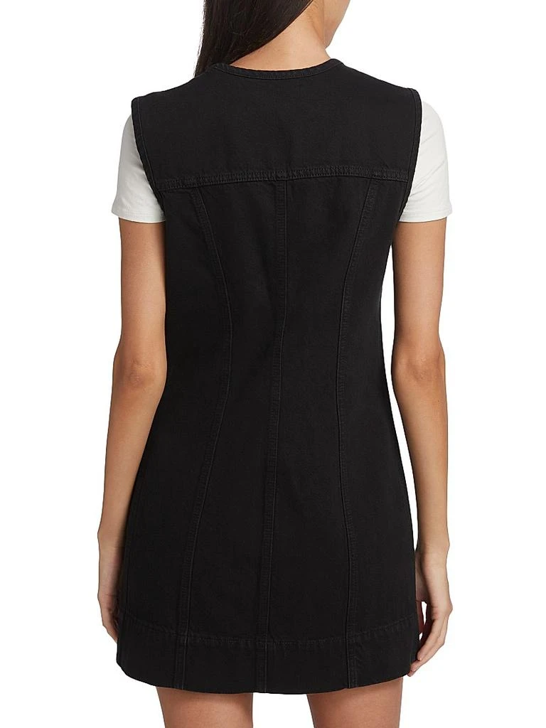 FRAME Denim Seamed Scoopneck Minidress 5