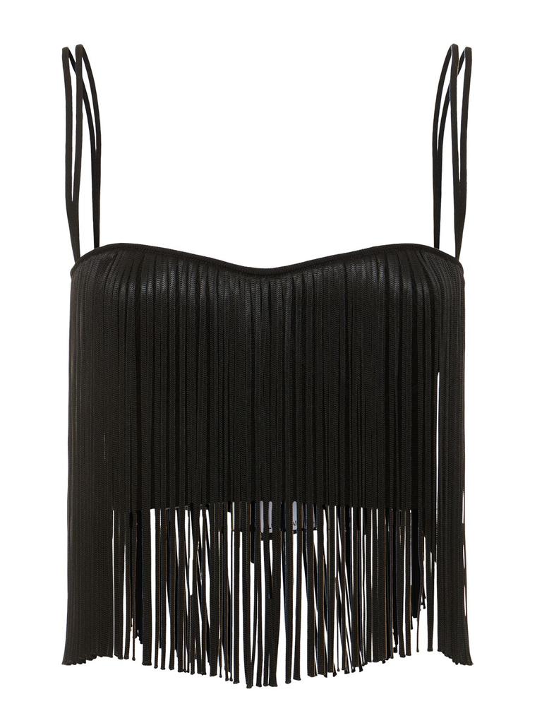 GALVAN Fringed Knit Top