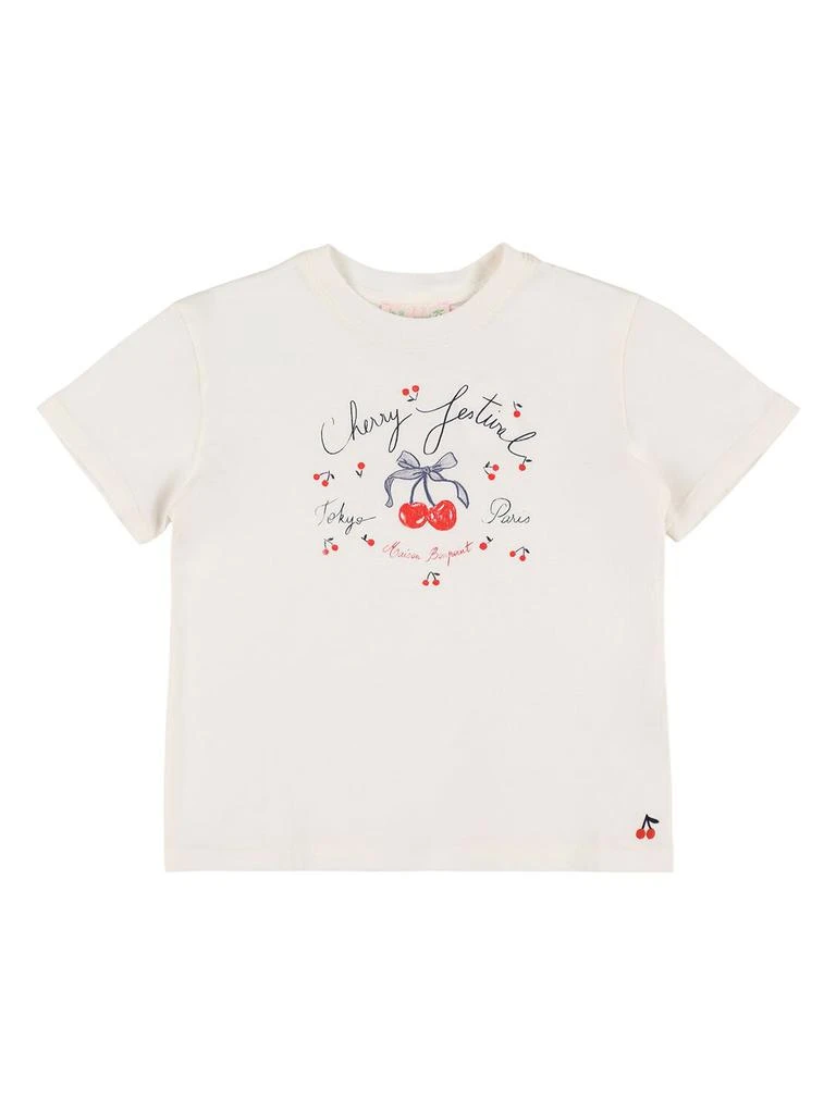 Bonpoint Printed Cotton Jersey T-shirt 1
