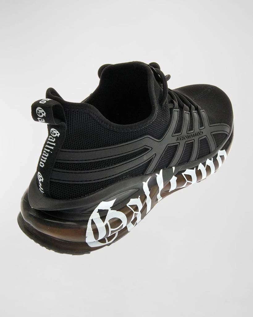 John Galliano Paris Men's Logo Runner Fabric Upper Sneakers 3