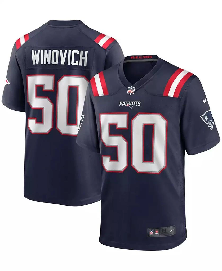 NIKE Men's Chase Winovich Navy New England Patriots Game Player Jersey 1