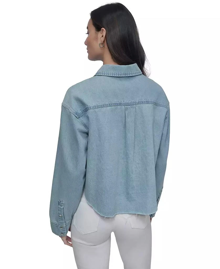 DKNY Women's Cropped Chambray Shirt 2